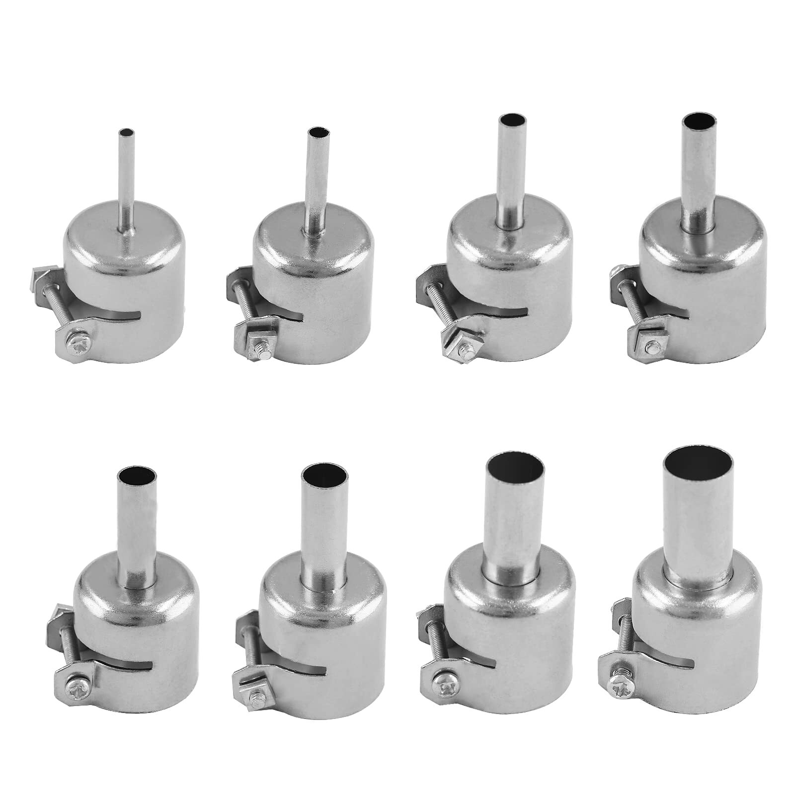 8pcs Hot Air Gun Nozzle Heat Gun Nozzles Kits Hot Air Gun Tips Nozzles Tips Tool