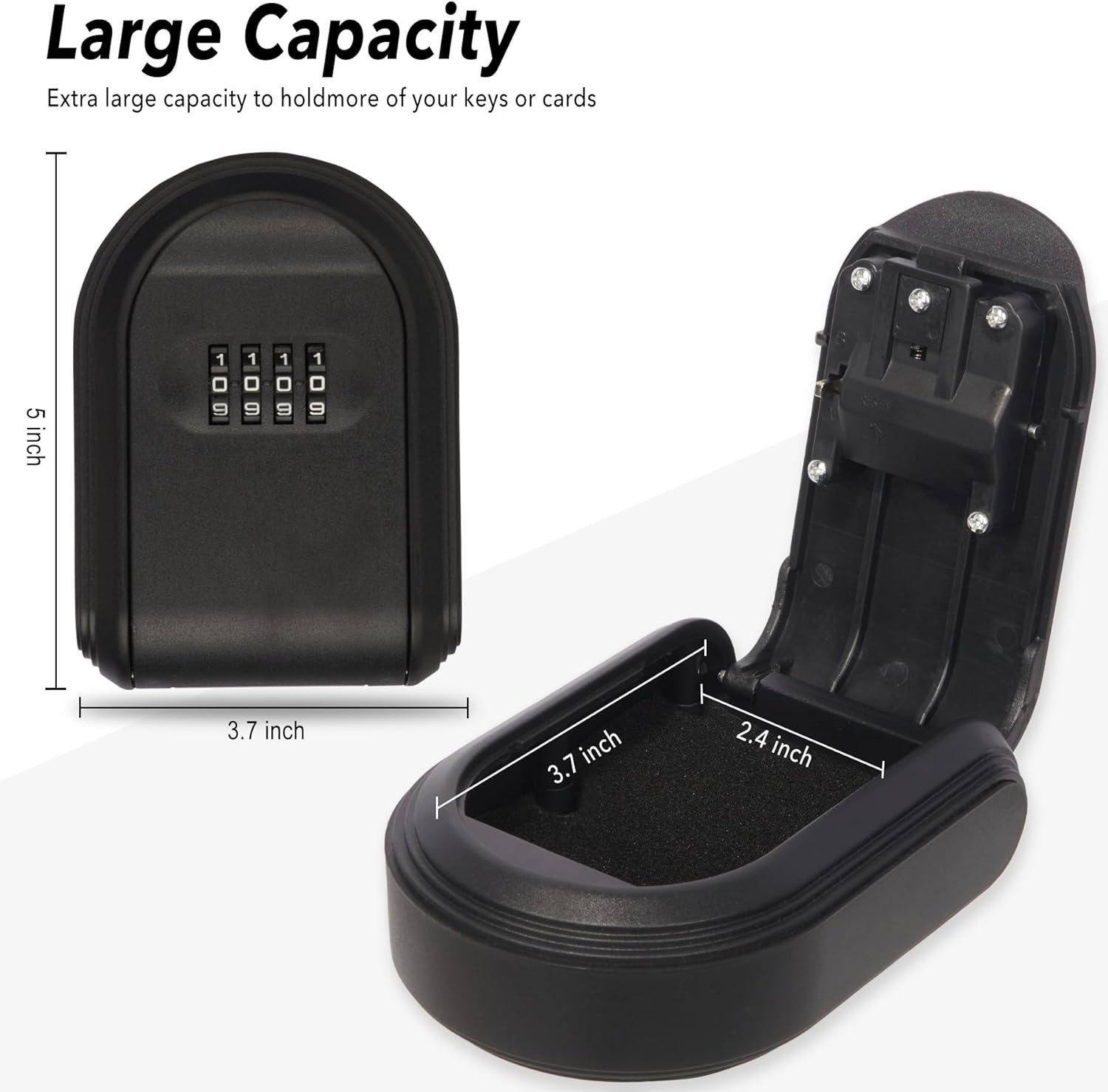 Magnetic Key Holder under Car,Hide a Key outside with Combination Lock Box,Reset