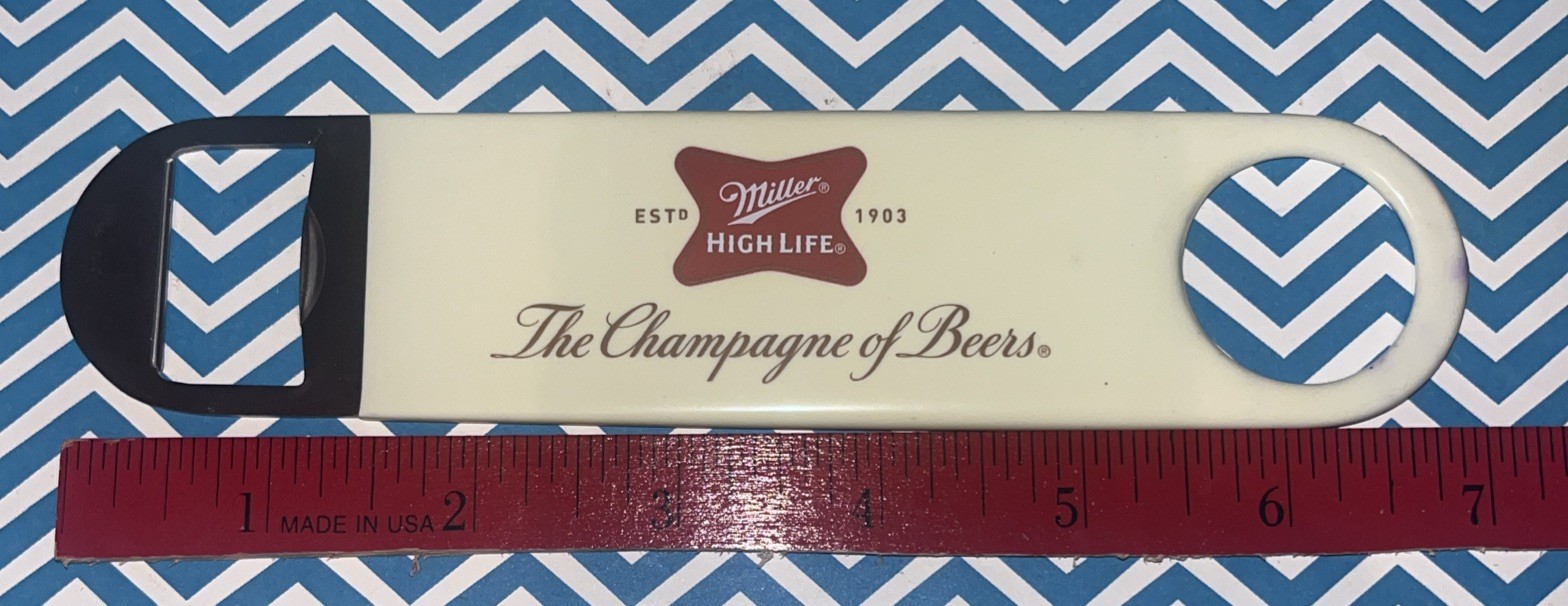 Miller High Life Beer Bottle Bartender Speed Bar Opener Rubber Grip Tool NEW!