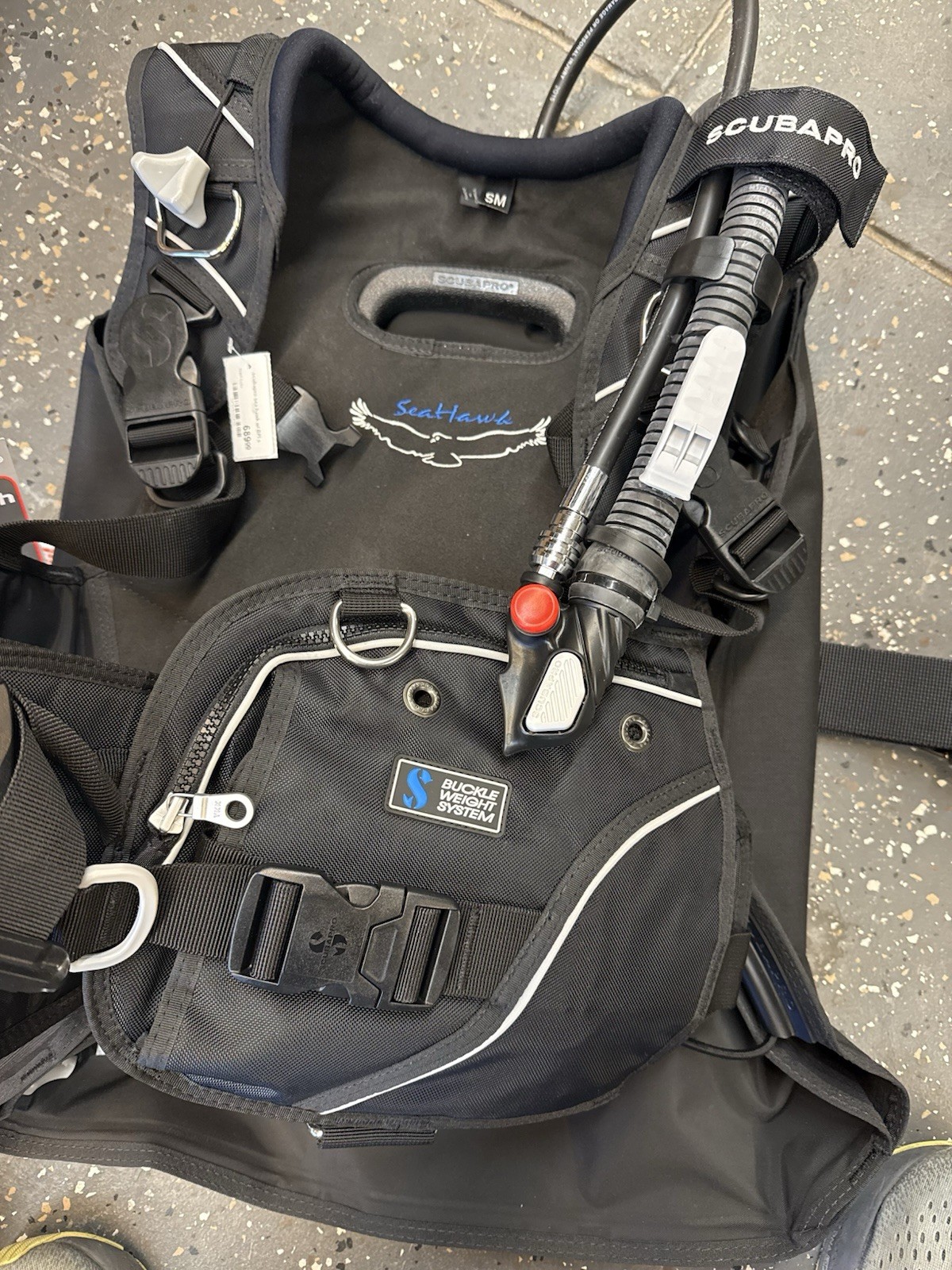 Scubapro Seahawk BCD, XL with Balanced Power Inflator, Back Inflate BCD
