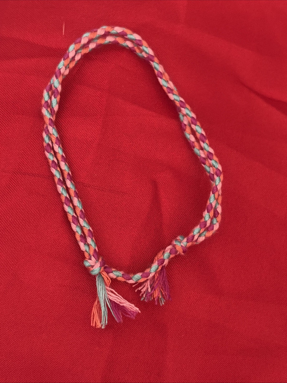 NEW BOHO BRAID THREAD FRIENDSHIP BRACELET KNOT AQUA PINK MAROON PEACH NIP ADJUST