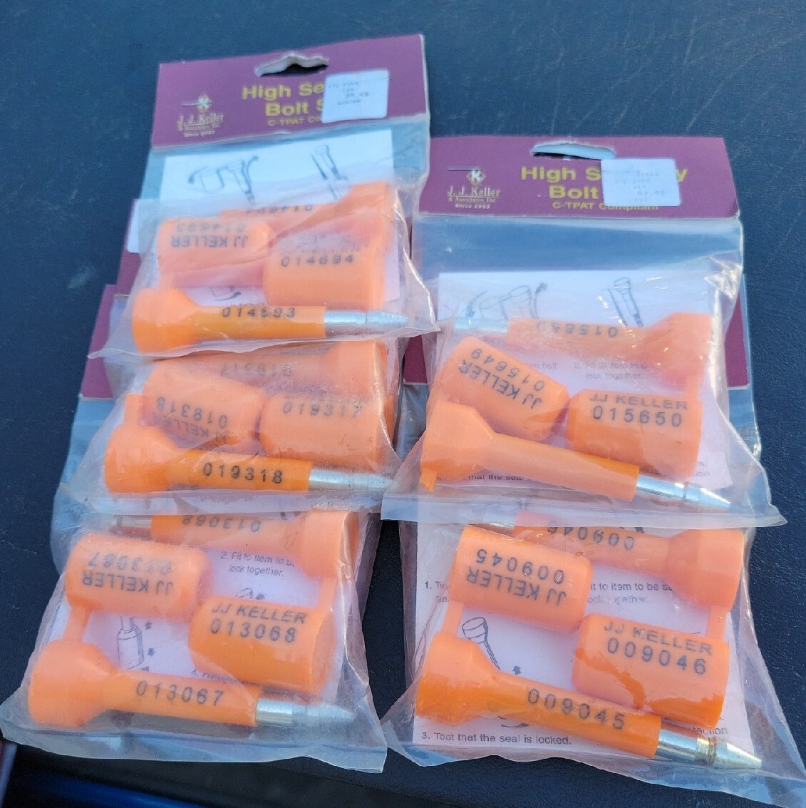 JJ Keller High Security Bolt Seal Lot of 10 C TPAT Compliant NEW 684-MP 11992