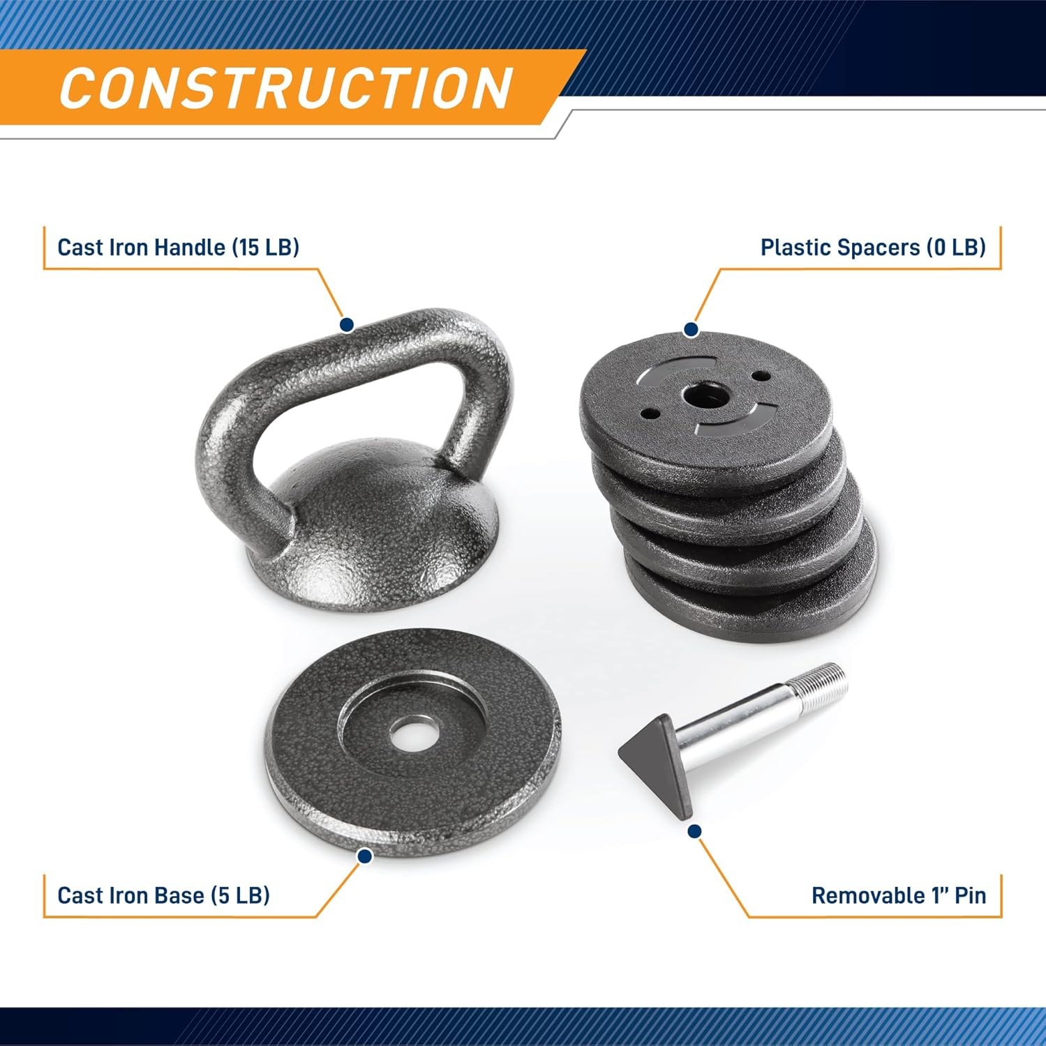 Adjustable Heavy-Duty Kettlebell Weight Strength Training & Weightlifting Ideal