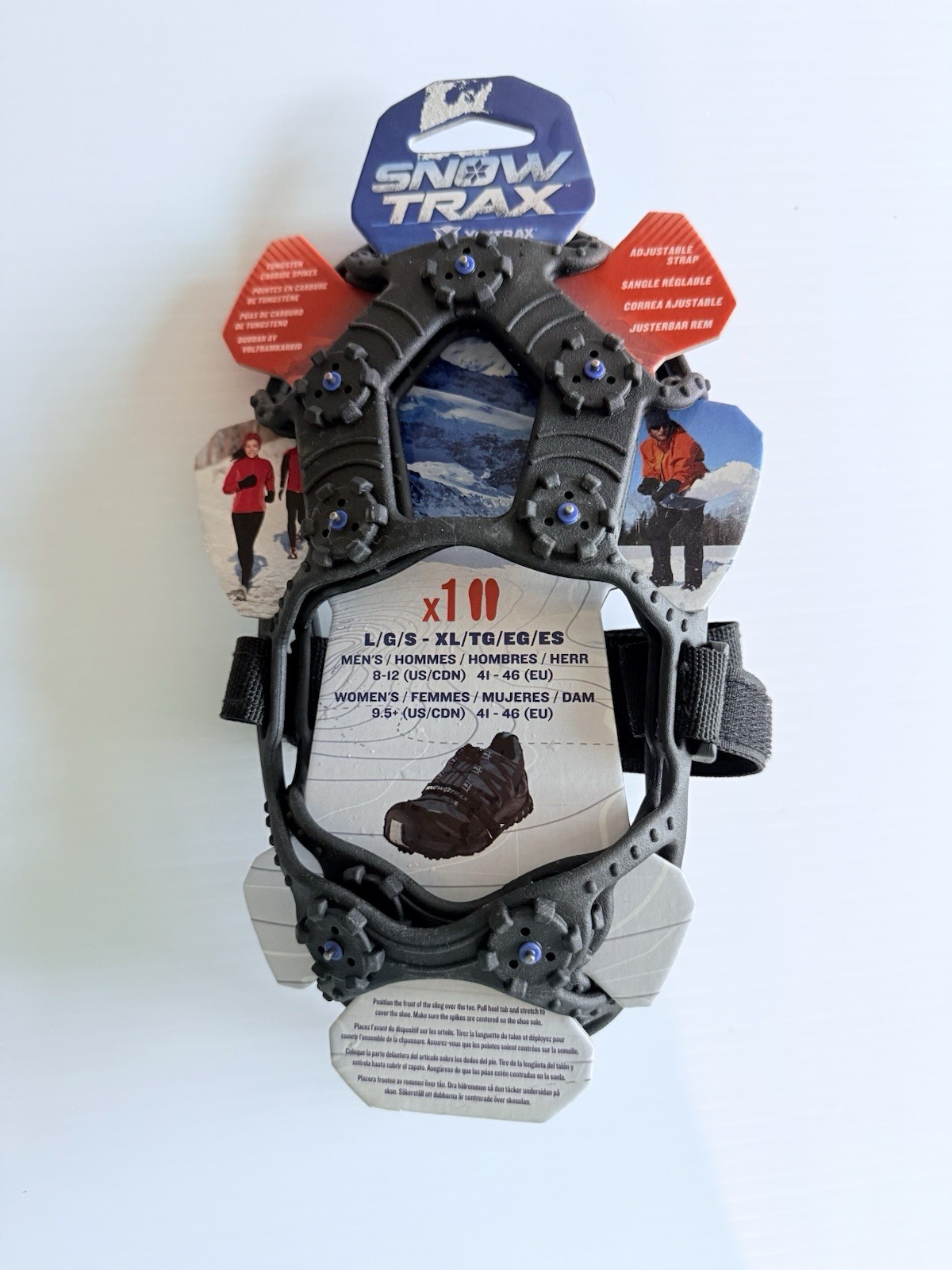 Yaktrax SnowTrax Ice Cleats L/XL Winter Traction Device Spikes Grip Snow New