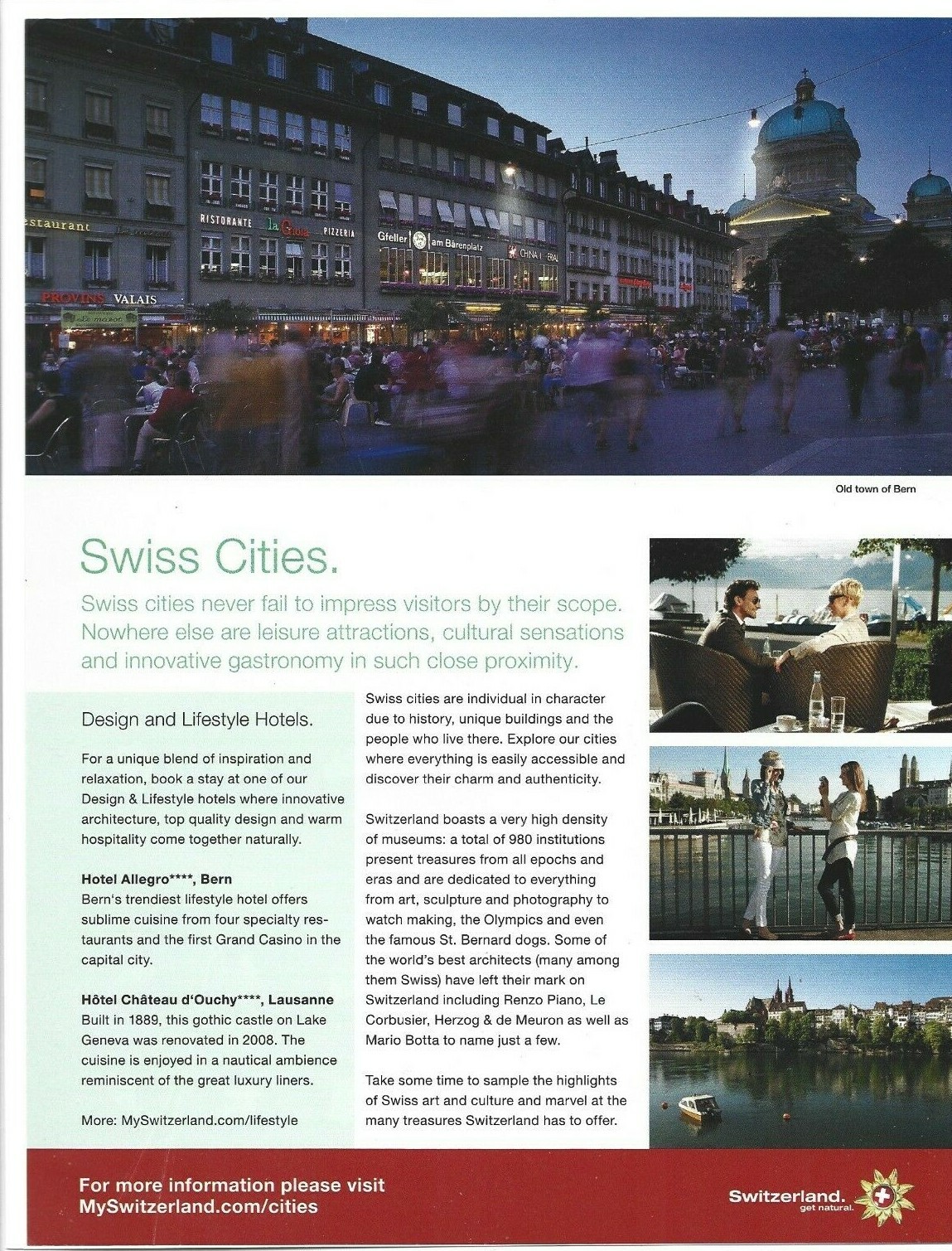 Switzerland Print Ad, Switzerland Tourism Ad, Switzerland Vacation Ad, Travel Ad