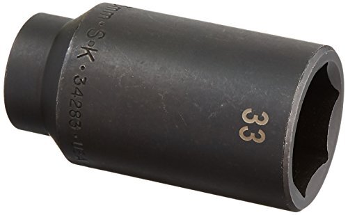 SK Tools 1/2" Drive 6 Point Deep Metric Impact Socket 33mm (34283)
