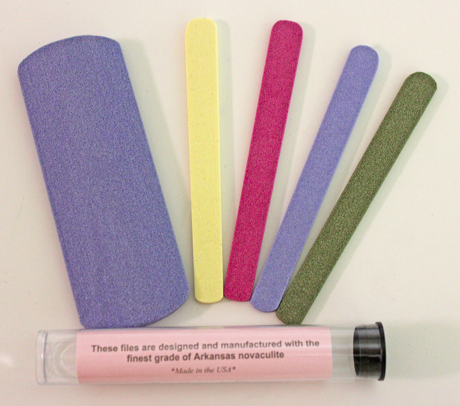 Nail Files and Heel Stone made from all natural Arkansas Novaculite
