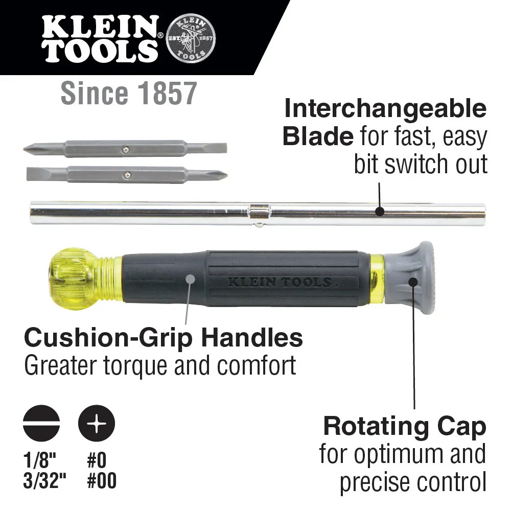 Klein Tools 32581 4-in-1 Electronics Screwdriver Rotating