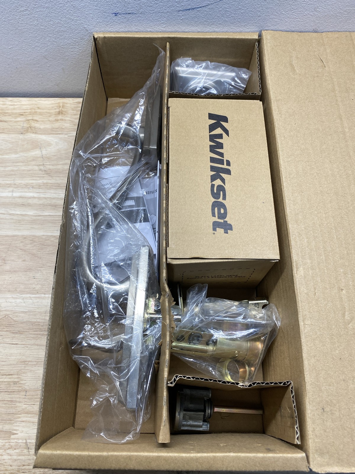 Kwikset 800HELIP-15S.STRKP Hawthorne SmartKey Entry Handleset Satin Nickel