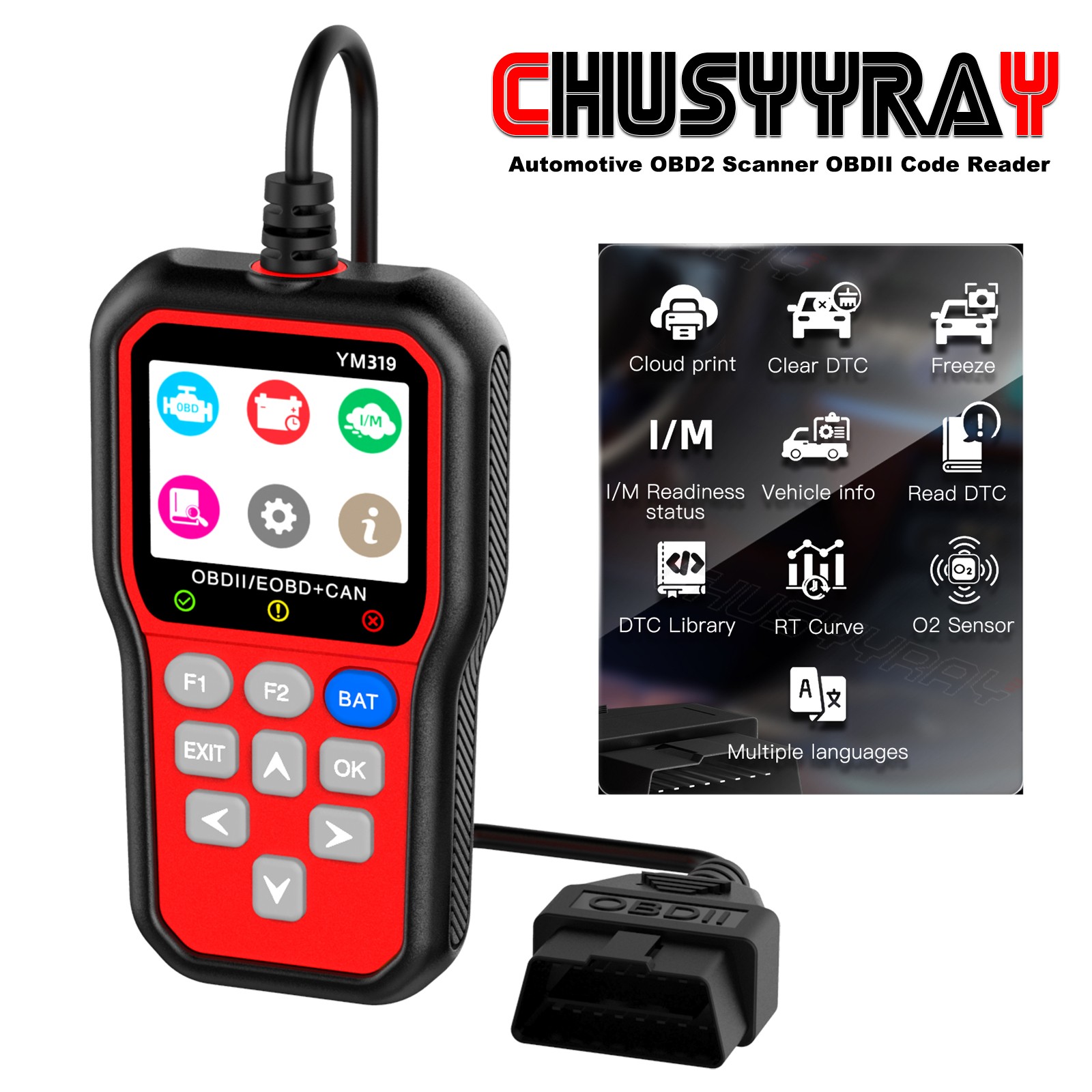 Automotive OBD2 Scanner OBDII Code Reader for Chevy Silverado 1500 2500 3500HD