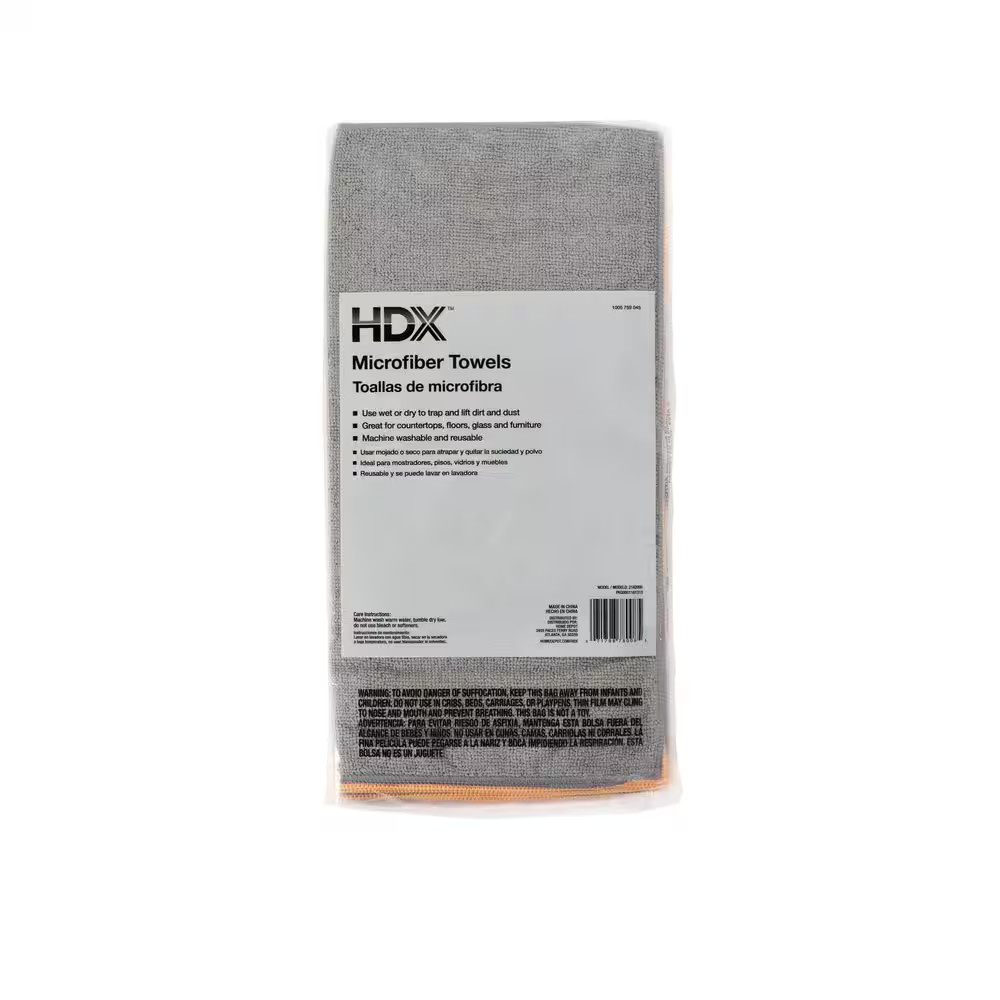 16 In. X 16 In. Multi-Purpose Microfiber Towel (24-Pack)