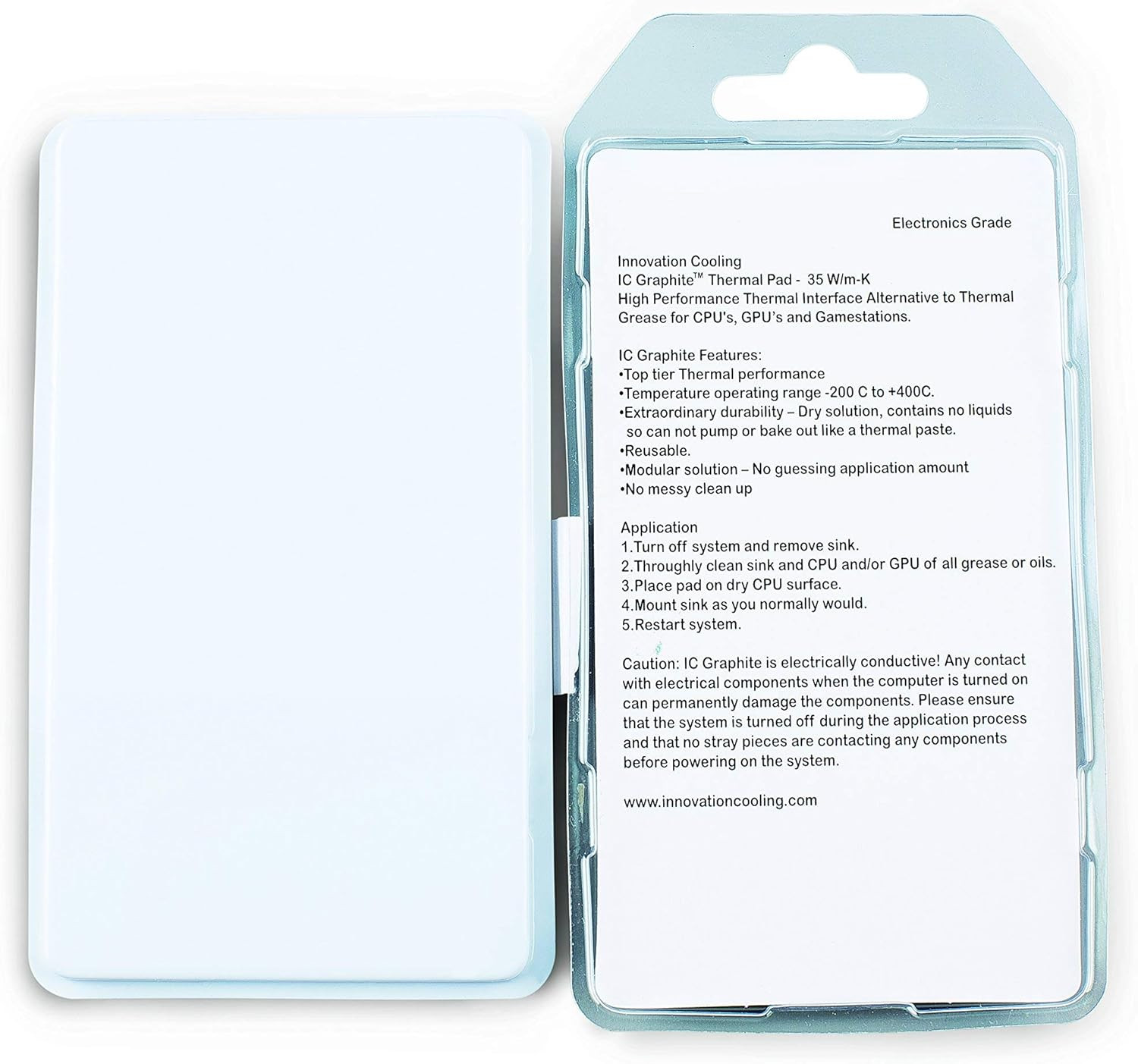 Graphite Thermal Pad – Permanent Replacement for Thermal Paste/Grease (30 X 30 M