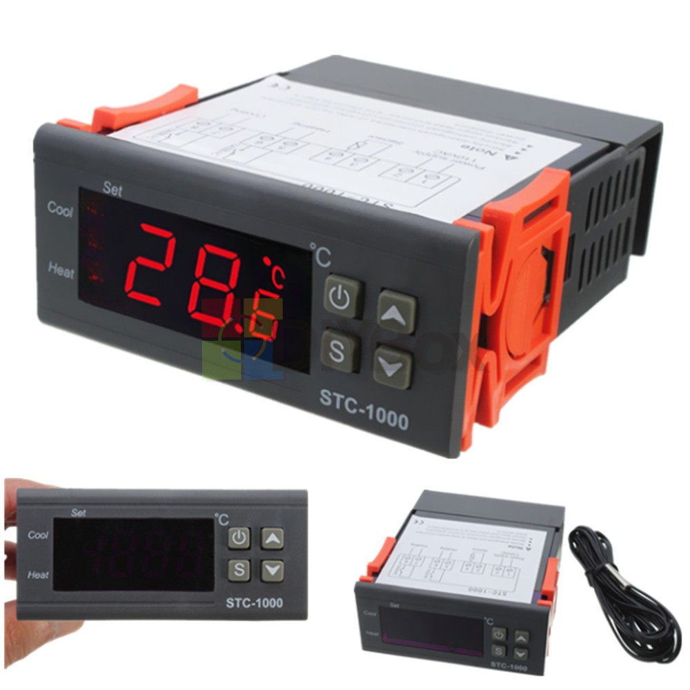 12V/24V/110/220V STC-1000 Temperature Controller Temp Sensor Thermostat Control