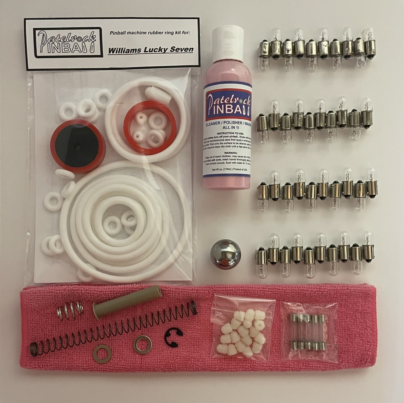 1978 Williams Lucky Seven Pinball Machine Maintenance Tune Up Kit
