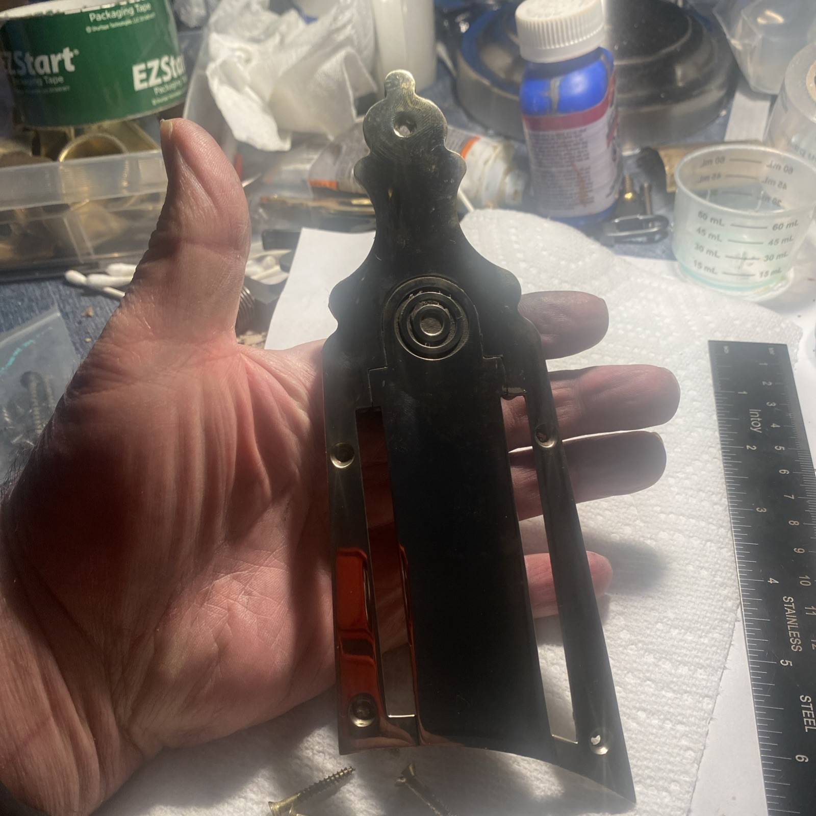 Brass Patch box And Screws.