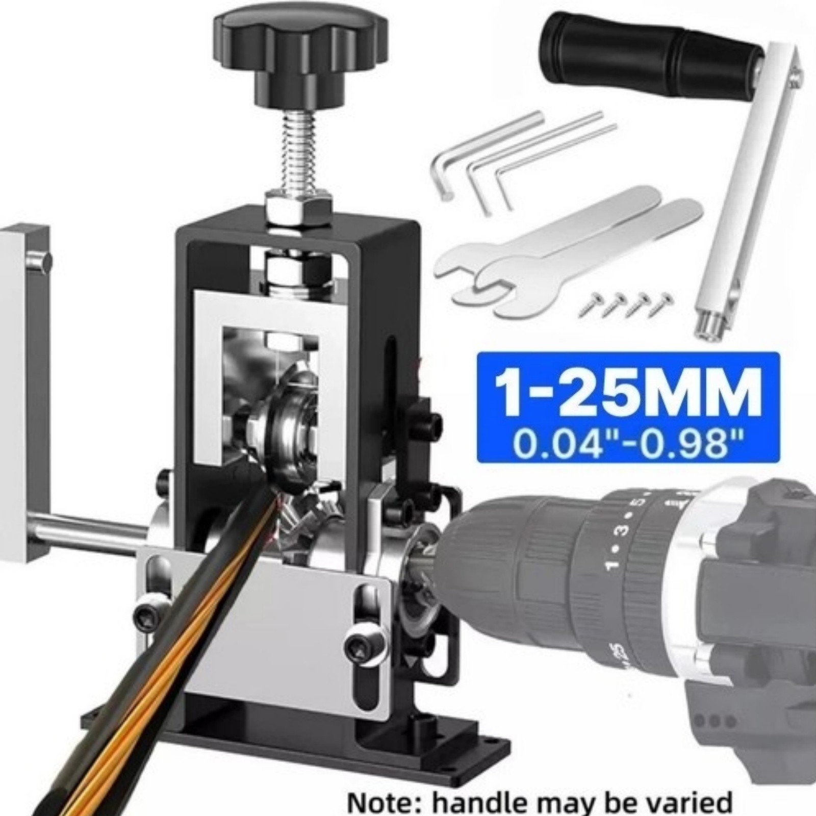 Manual Wire Stripper Stripping Machine Hand Crank or Drill 1MM-25MM