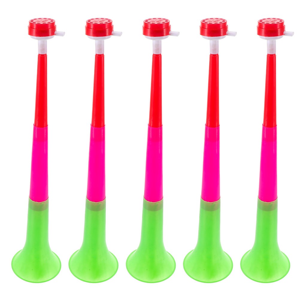 5 Pcs Plastic Trumpet Instrument Soccer Toy Horns for Sporting Events
