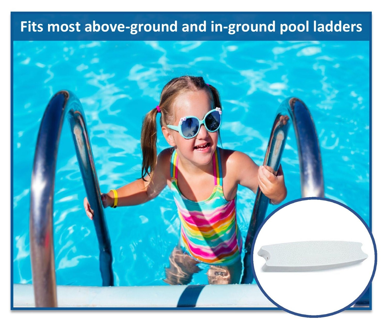 6) Hydrotools 87901 Swimming Pool Molded Plastic Replacement Ladder Rung Steps
