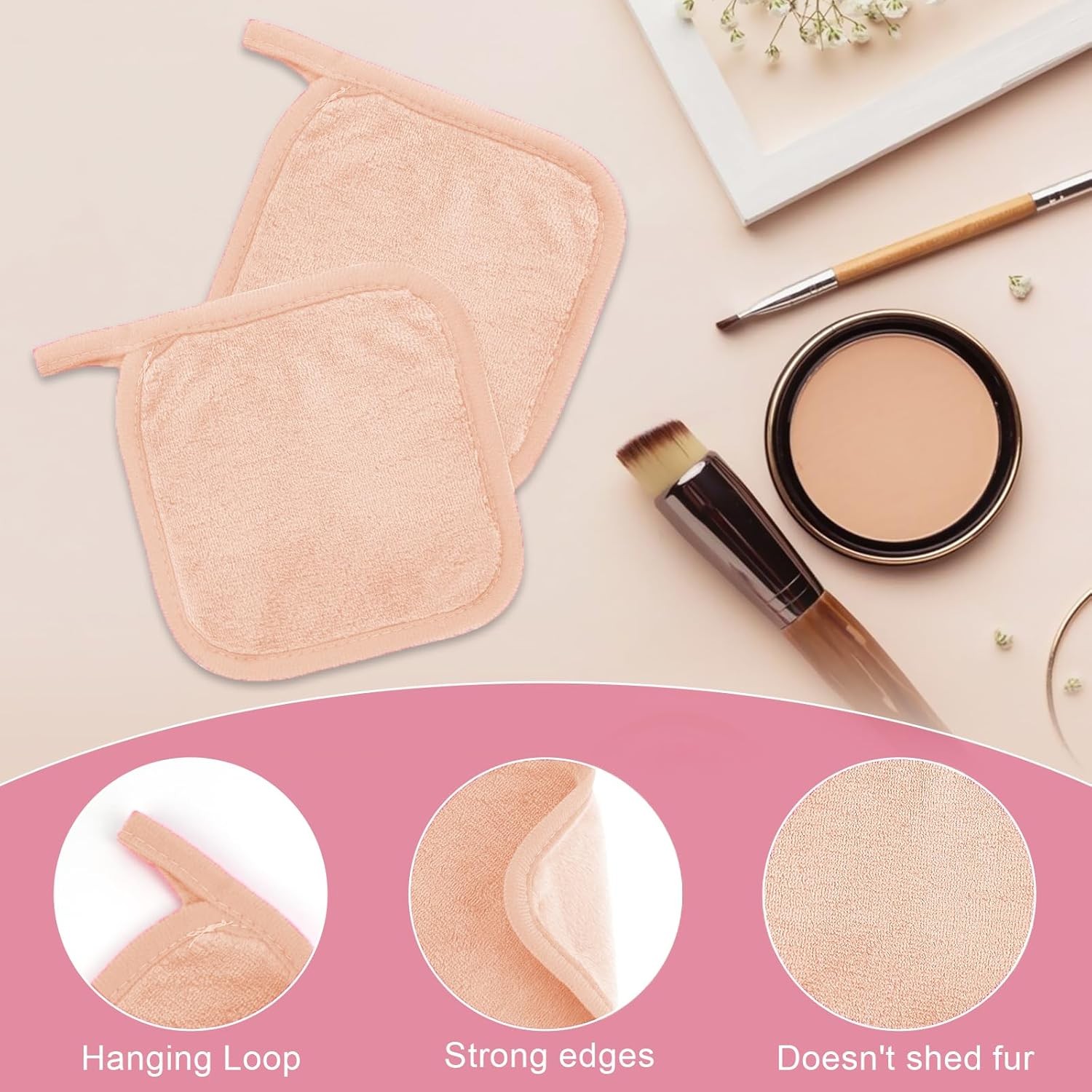 Makeup Remover Cloth 12 Pack, Ultra Soft and Reusable Microfiber Makeup Remover