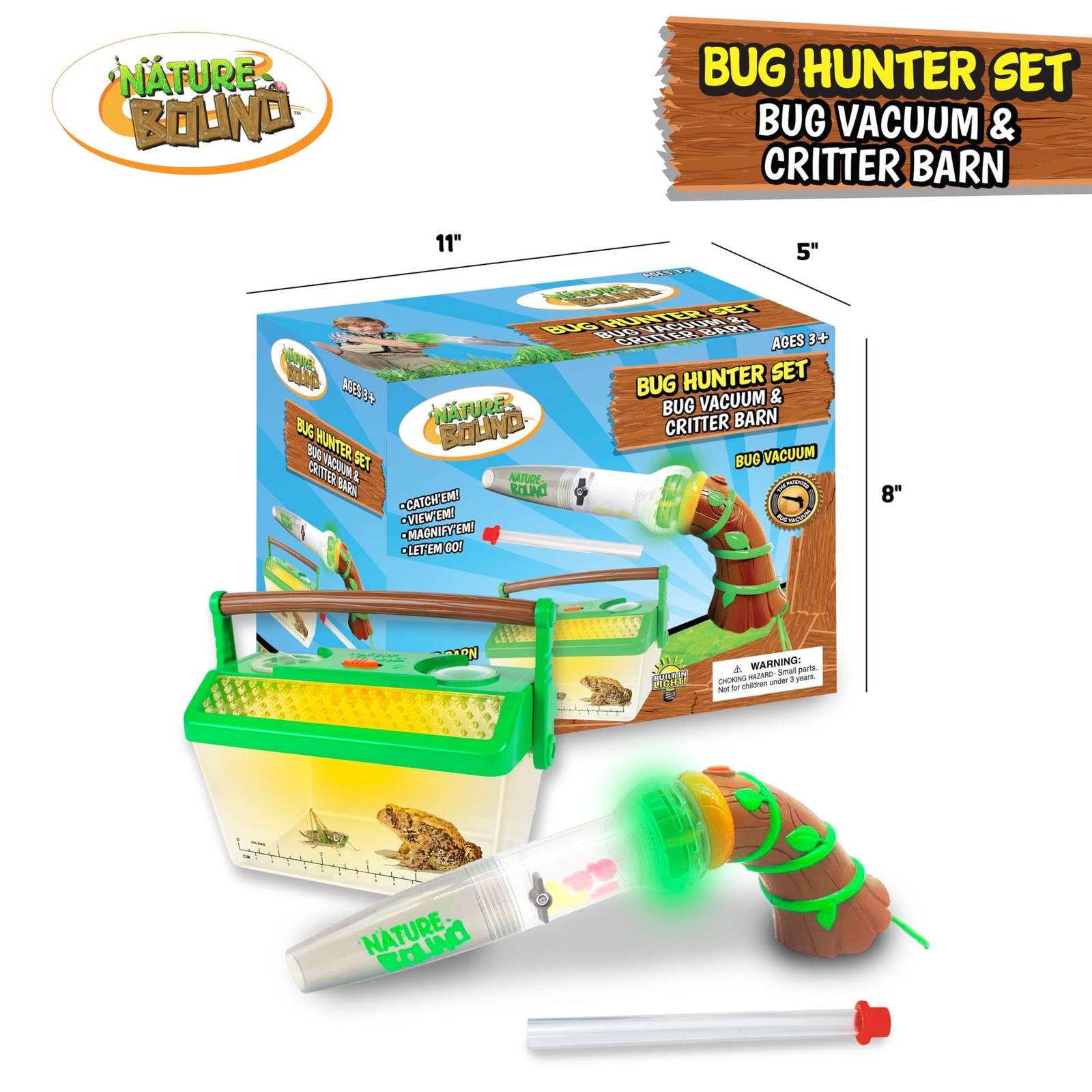 Nature Bound Bug Catcher Toy, Eco-Friendly Bug Vacuum, Catch and Release Indo...