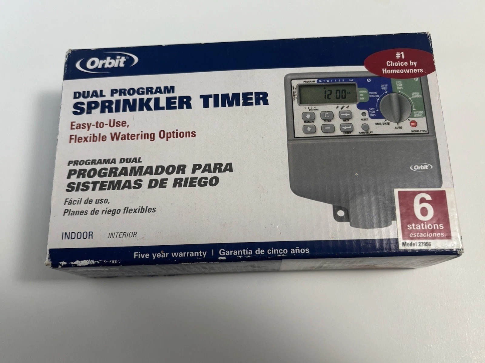 NEW! Orbit WaterMaster 6-Station Outdoor/Indoor Programable Sprinkler Timer