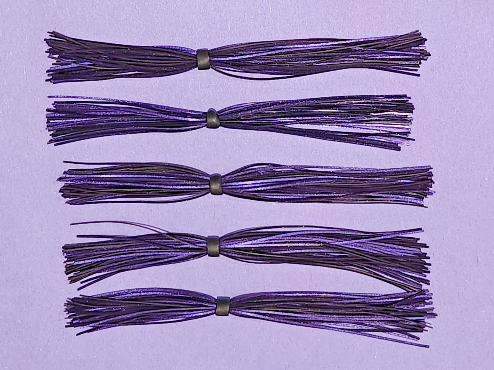 5 Silicone Skirts, Purple  #5-61 Fishing Lure Spinnerbait Buzz Bait