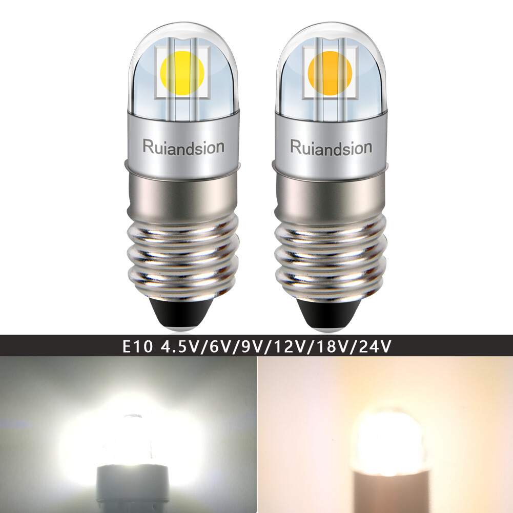 Ruiandsion E10 3030 2 LED Bulb Flashlight Light Bicycle Light 3-220V 3Colors