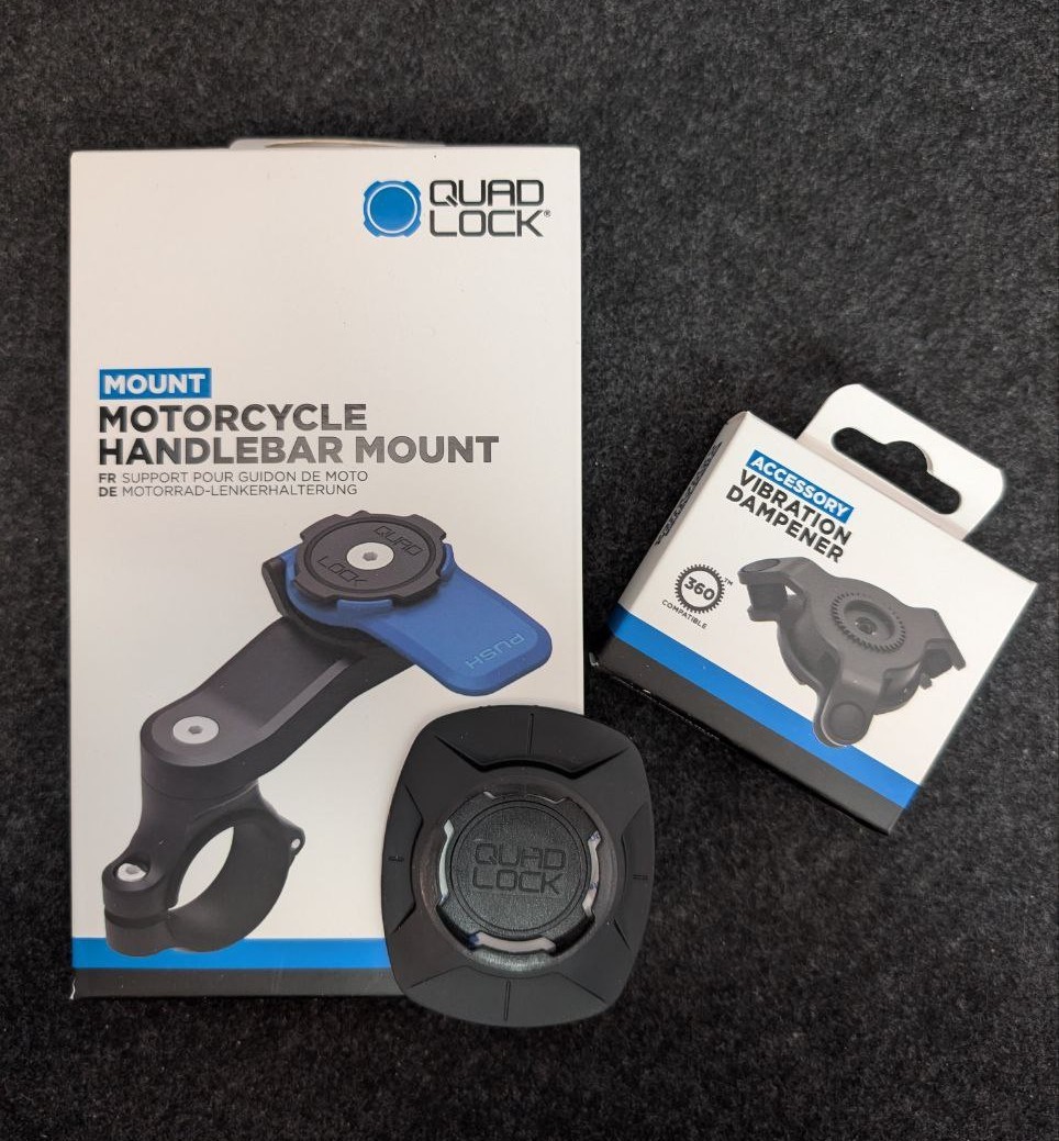 QLM-HBR Motorcycle Quad Lock with Handlebar with Anti-Vibration Device and Pad