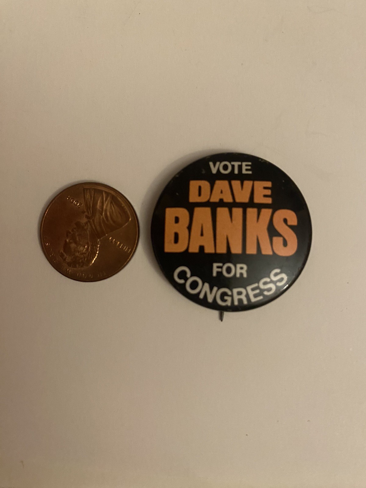 Vote Dave Banks For Congress Pin Back Button P55