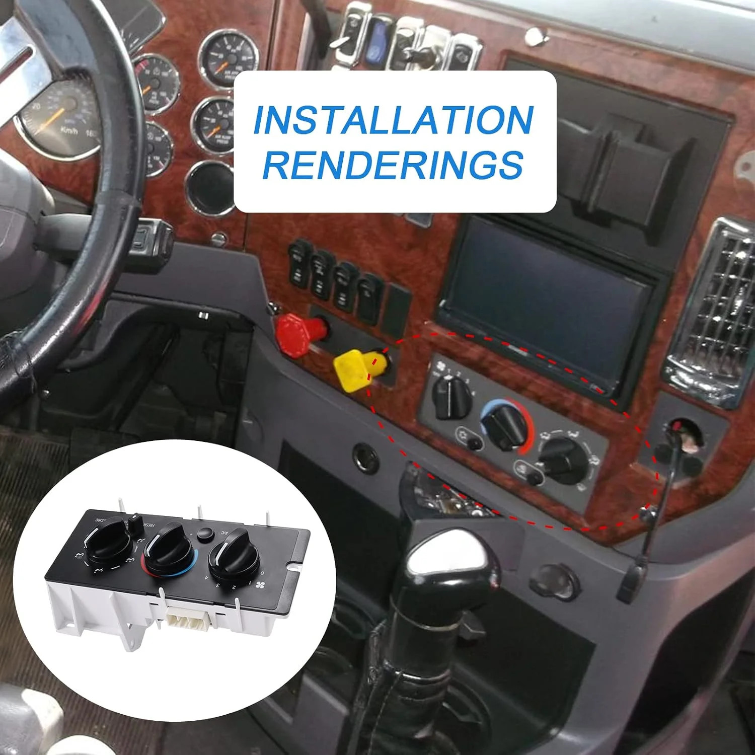 A/C Control Panel Climate Control Module Compatible with Mack Ch613 cv713 2001-2