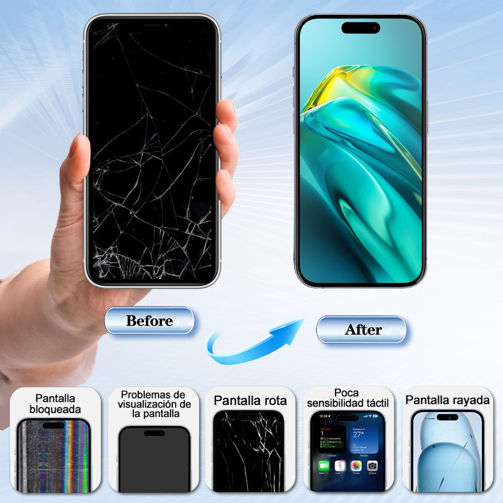 Screen Replacement For iPhone 14 Pro Max LCD FHD Display Digitizer + Tools Kit