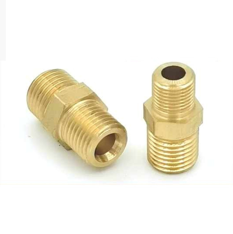 Brass Male to Male Pipe Fitting BSP To Metric Straight Nipple Reducer Connector