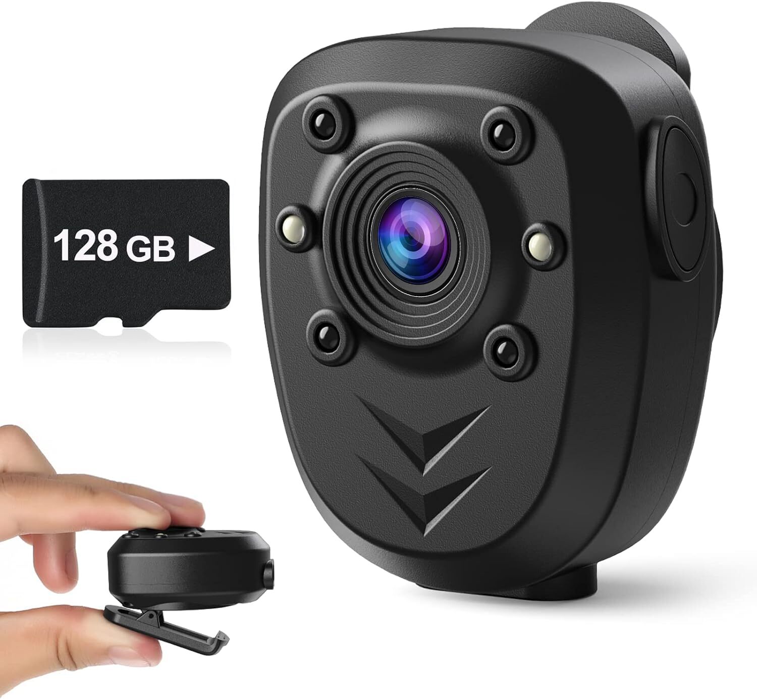 Camara Corporal Oculta Grabacion Con Audio De Policia HD Vision Nocturna US