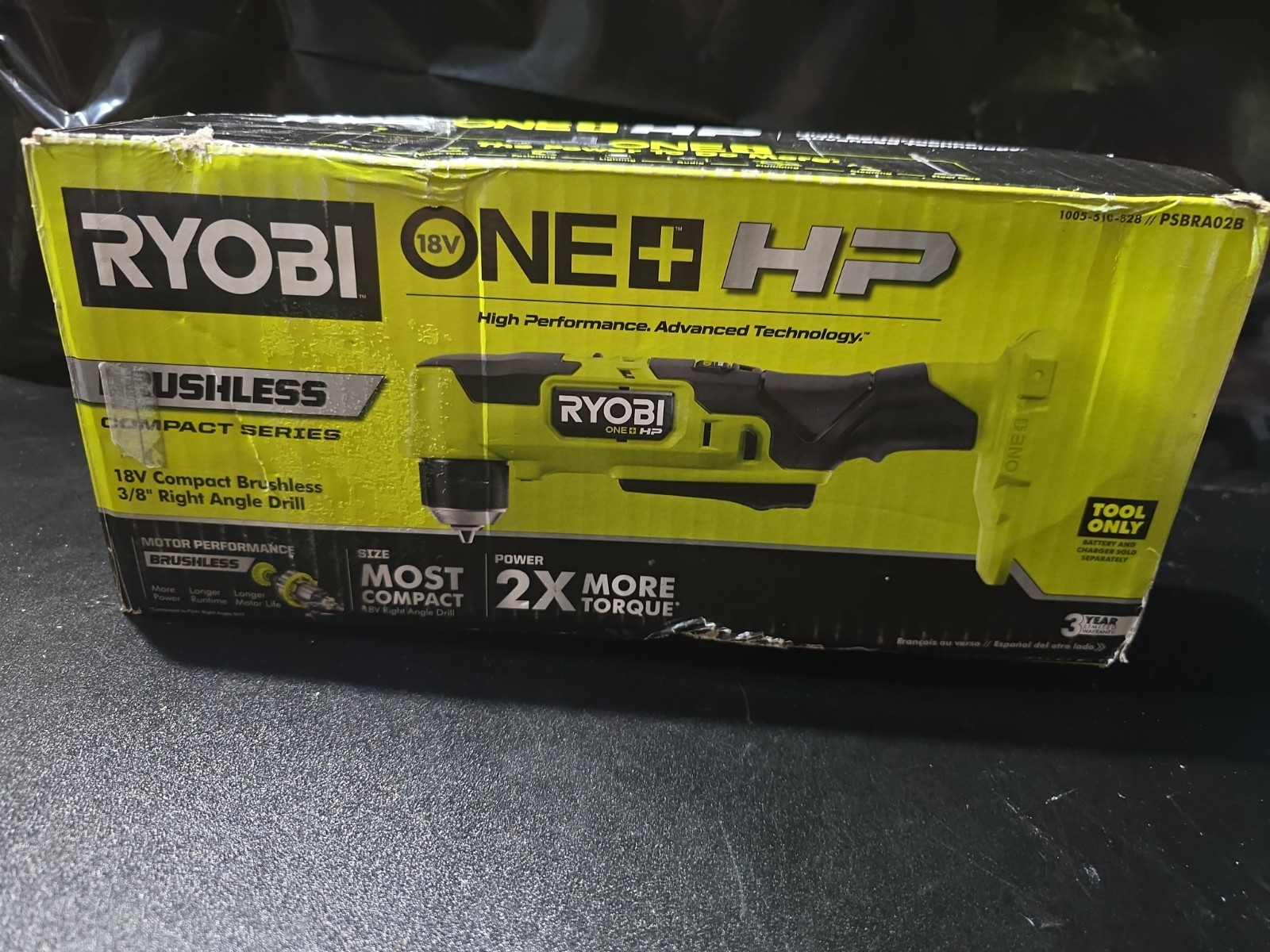Ryobi 18V Cordless Right Angle Drill - PSBRA02B