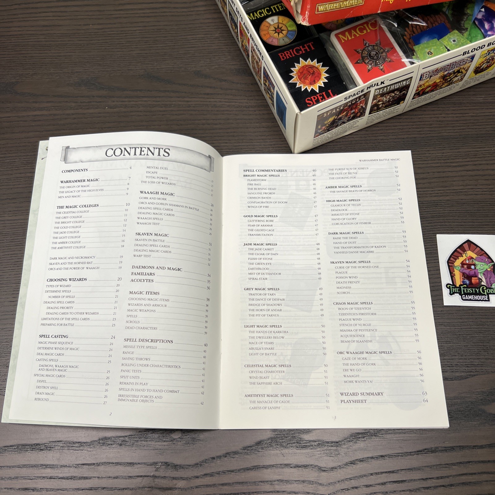 Battle Magic Warhammer Games Workshop Supplement 1992 Rulebook Spell Cards Magic