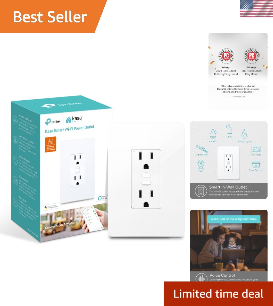 Remote-Controlled In-Wall Outlet: Modern Smart Home Solution, Works with Alexa