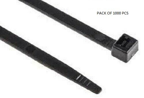 SES Black Nylon Cable Tie, 300mm x 4.6 mm, SL Series - 01860146010