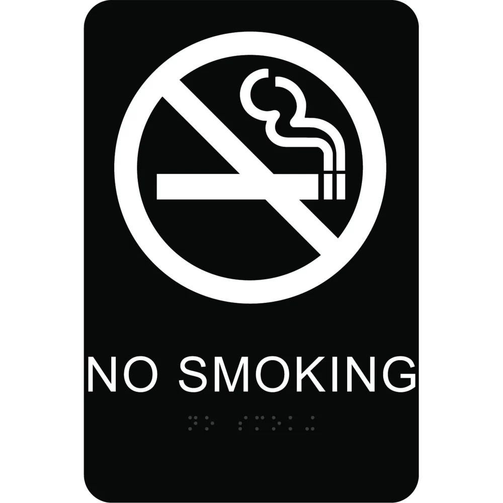 Hy-Ko™ Braille No Smoking Signs 6" x 9" (3 pcs.)