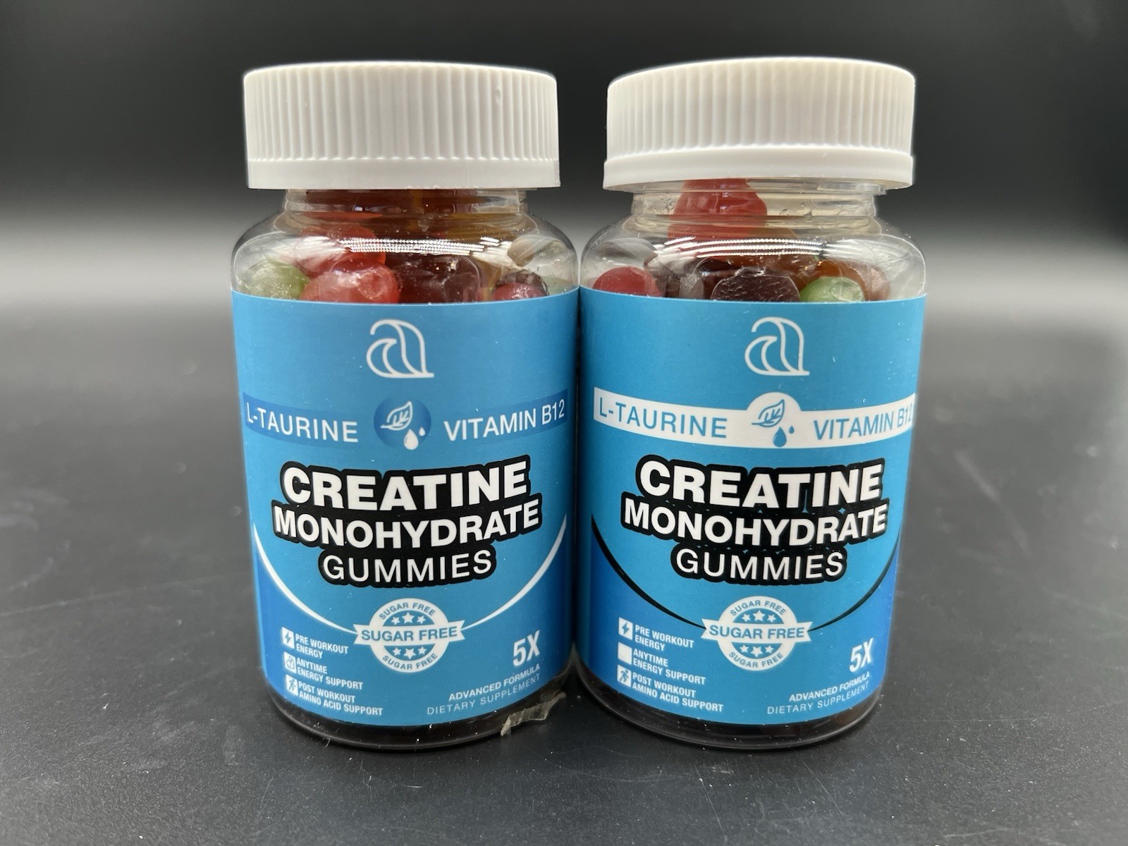 Creatine Monohydrate Gummies 5g for Men & Women, Creatine for Women, 2 Pack