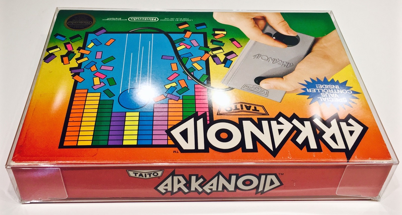 1 Box Protector For ARKANOID NES Game Clear Display Case NINTENDO CIB