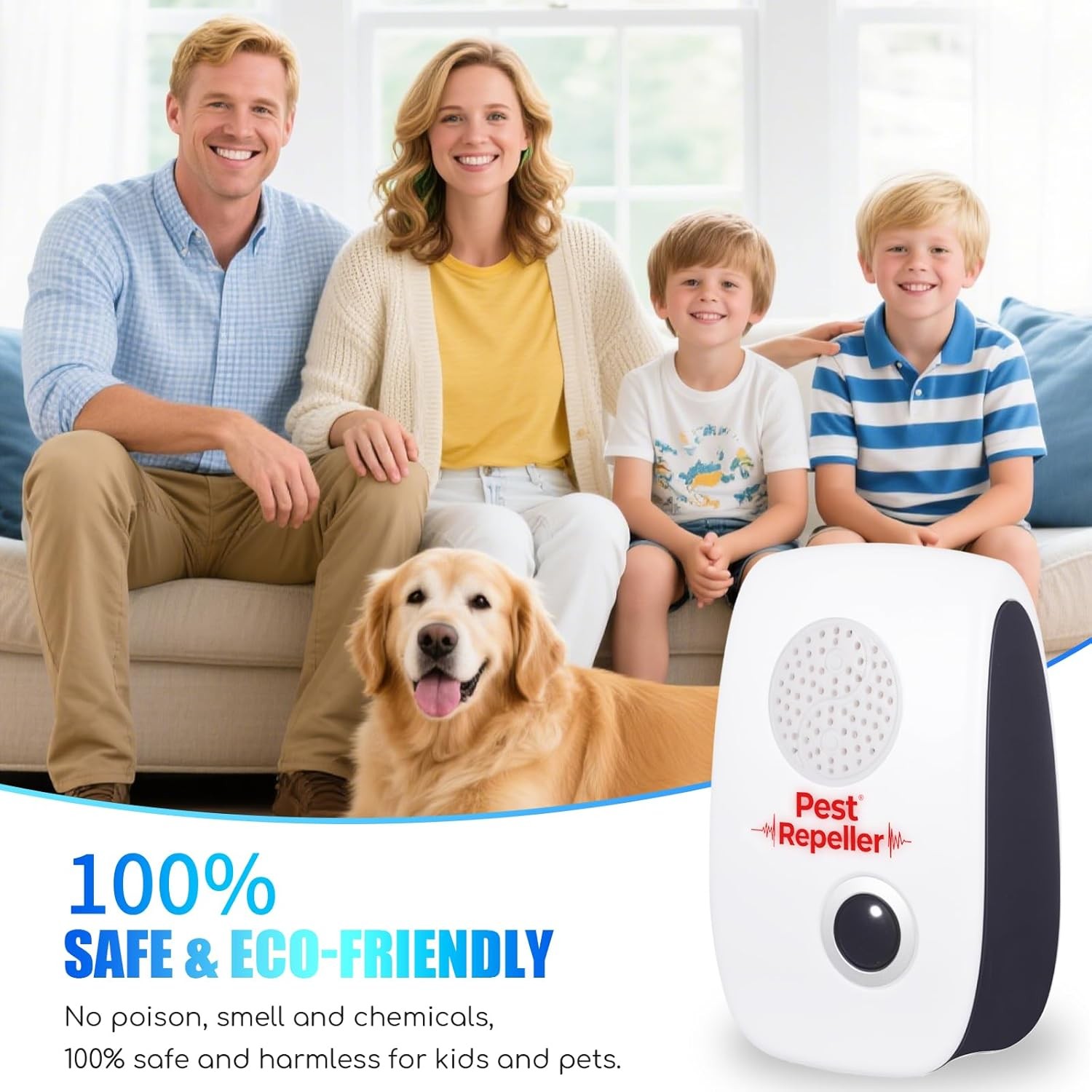10PCS 2025 Ultrasonic Pest Repeller, Electronic Plug-in for Mice & Cockroach
