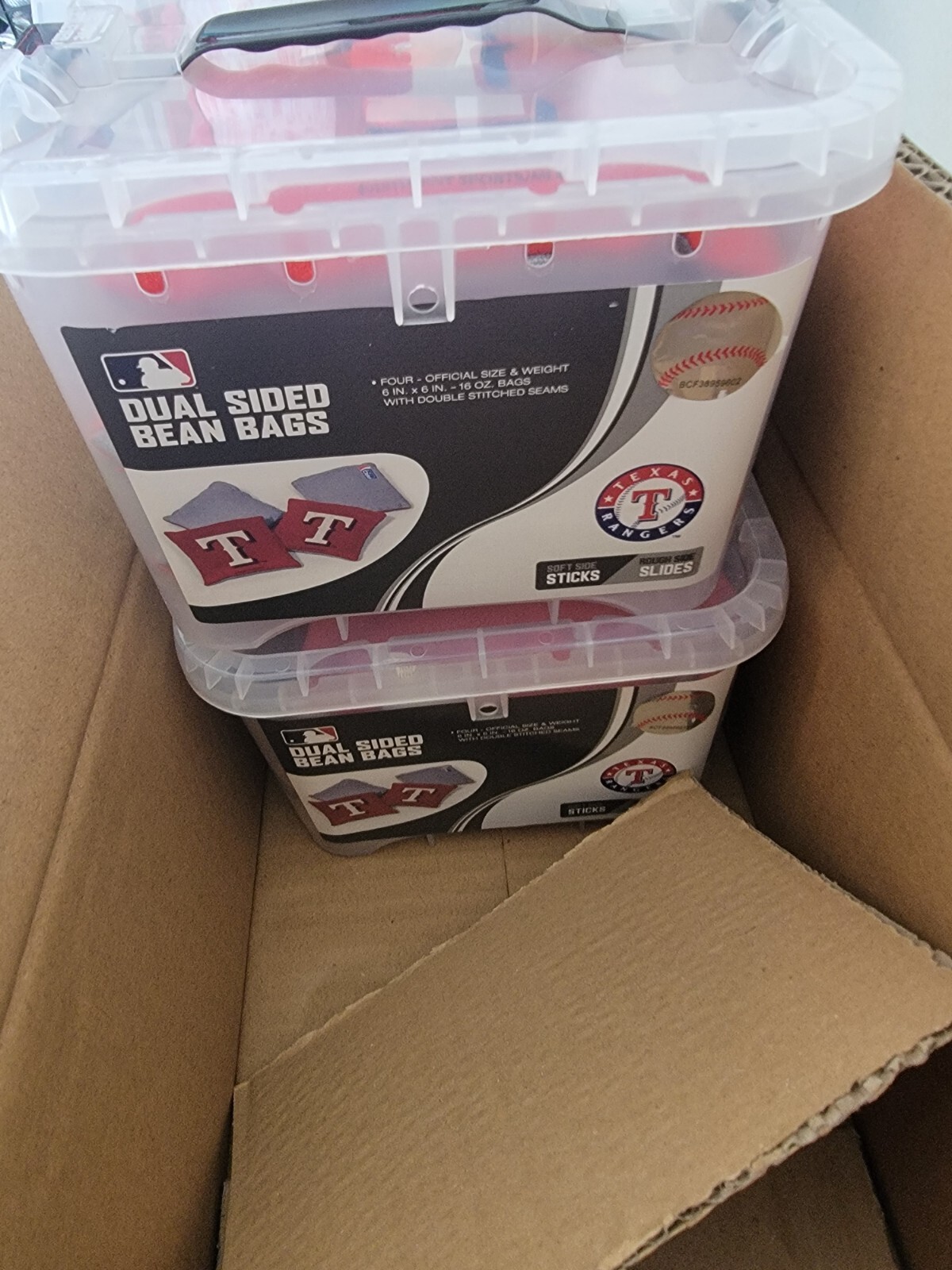 Texas Rangers Cornhole Bags Proline Tailgating TWO 4-Packs ACA Regulation