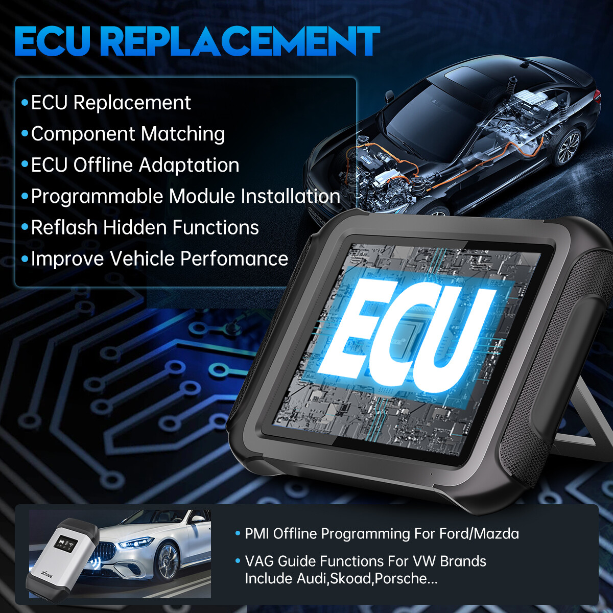 2025 XTOOL D9S Bidirectional OBD2 Scanner Full System Diagnostic Tool ECU Coding