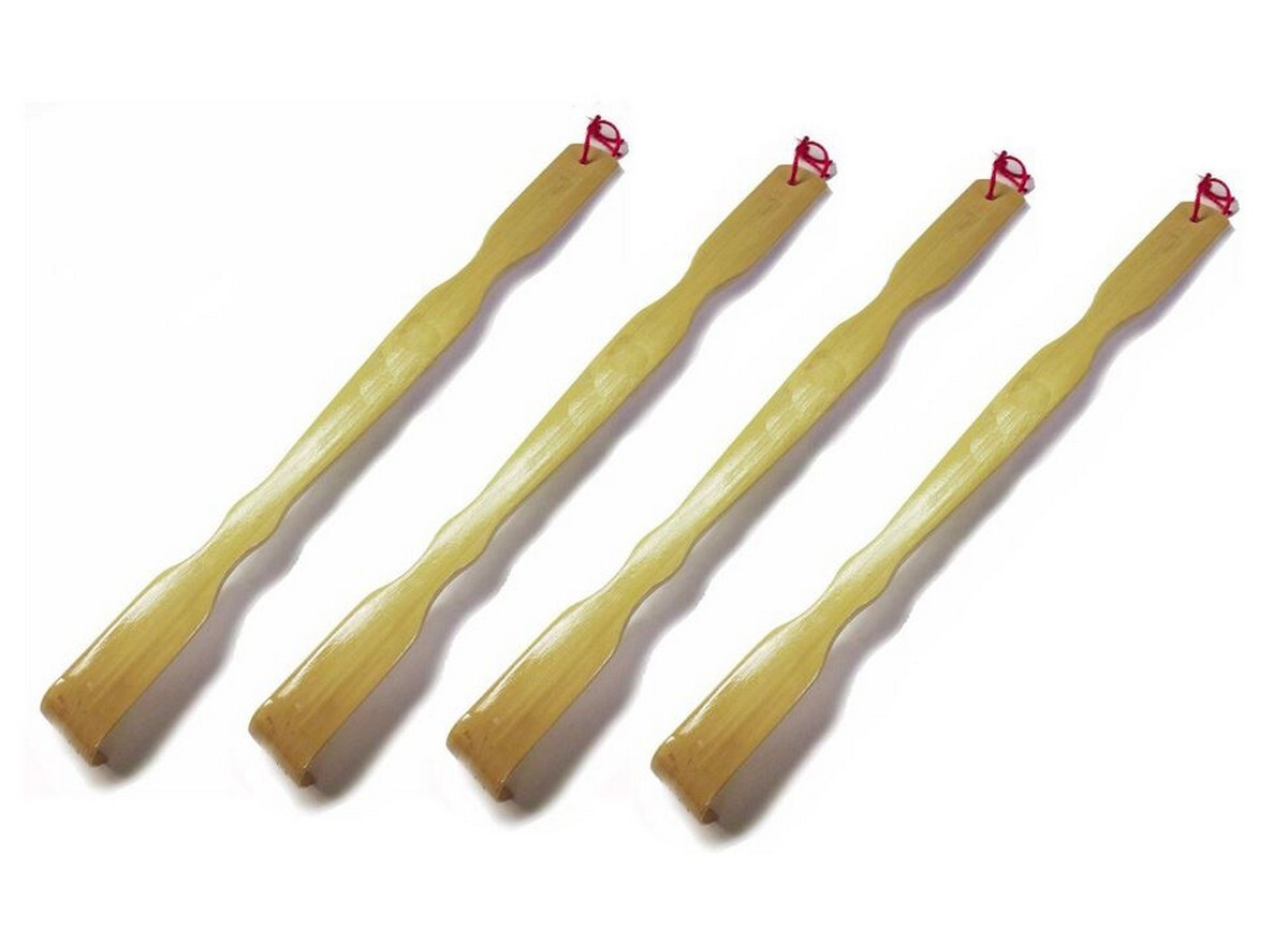 4 Pack Extra Long Bamboo Wood Backscratcher Back Scratcher 17 inches S-3665x4