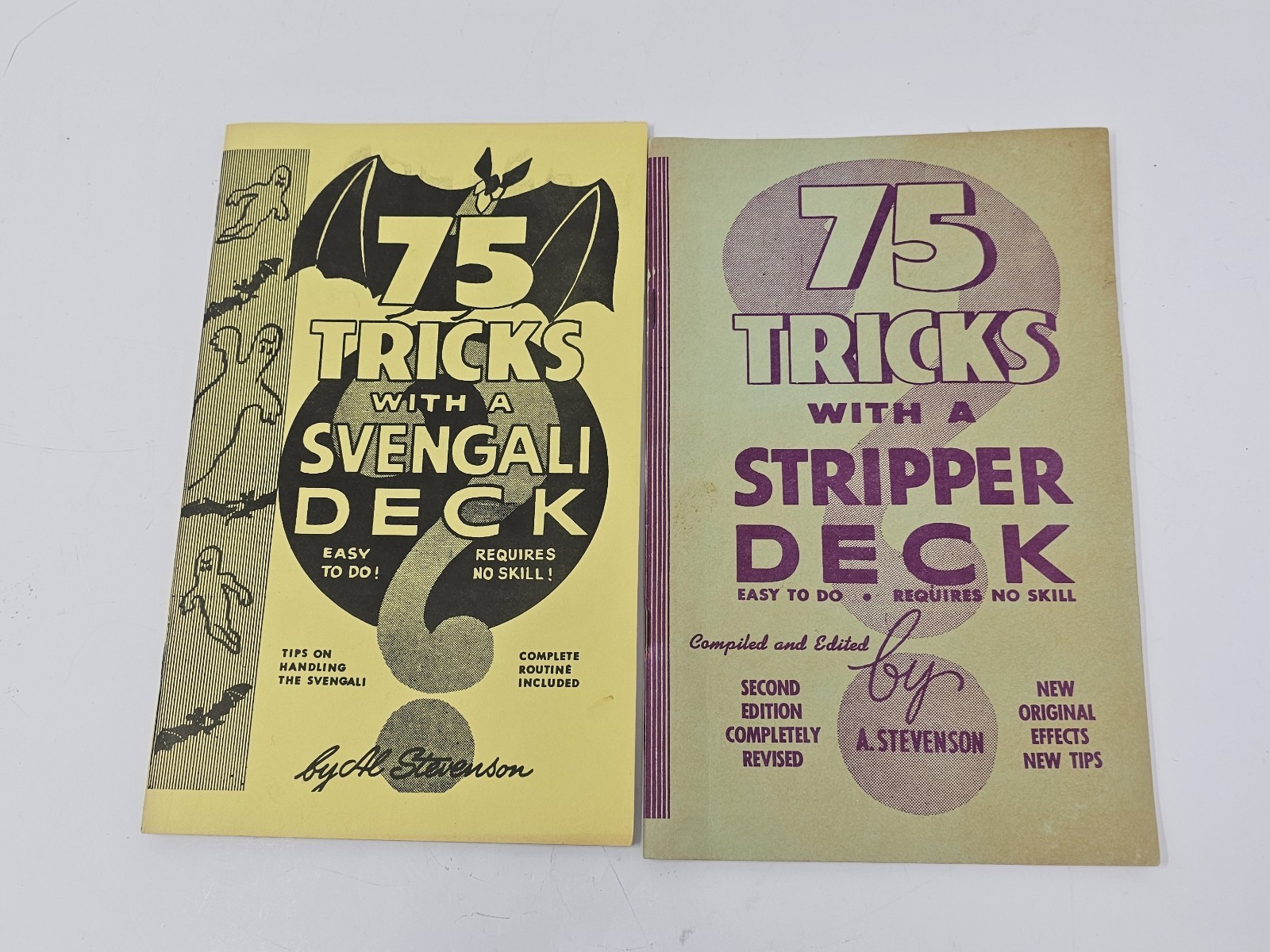 75 Tricks with a Stripper Deck, 1st and 2nd Edition, 1962, 1964, byAl Stevenson
