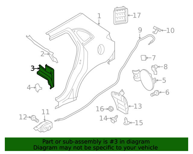 Genuine Mitsubishi Lower Extension 5301J615