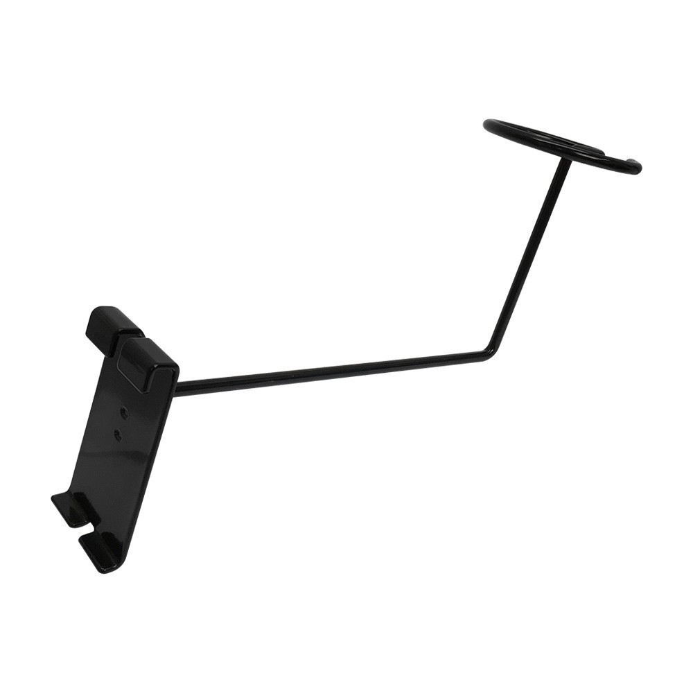 Gridwall Hat Display Hook Gloss Black Single Cap Holder for Retail Display Panel