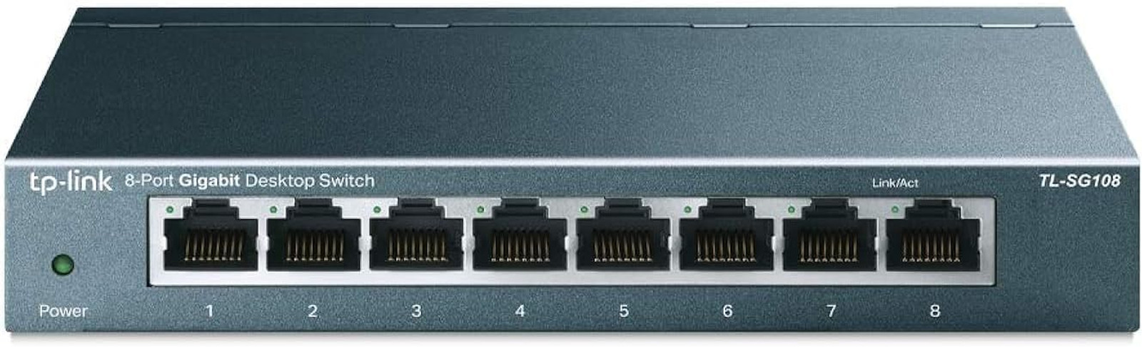 8 Port Gigabit Unmanaged Ethernet Network Switch Ethernet Splitter Metal Design