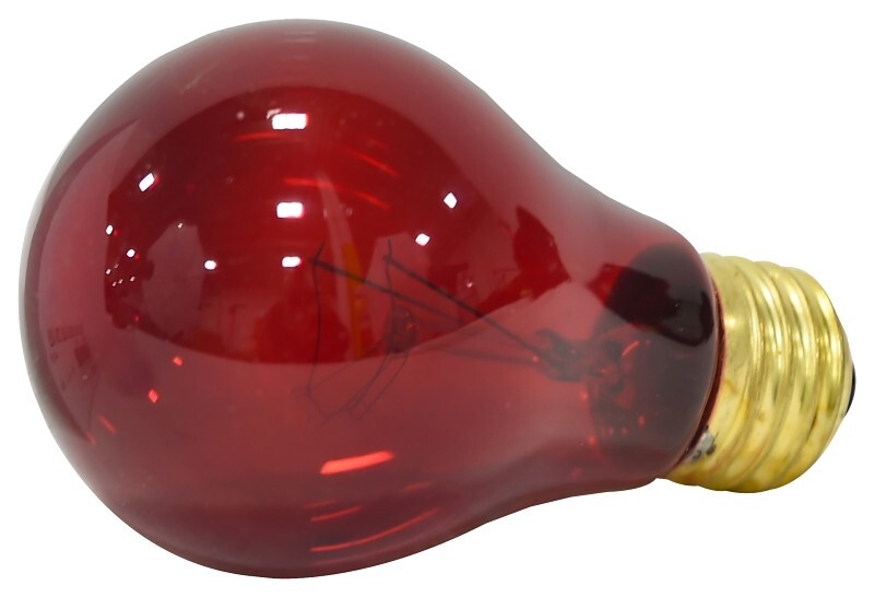 CASE OF (6) SYLVANIA 11712 RED COLORED 25 WATT INCANDESCENT PARTY LIGHT BULBS