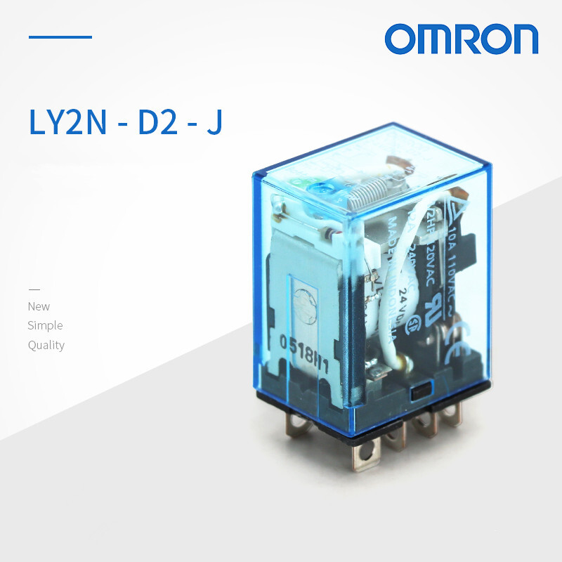 1pcs OMRON Power Relay LY2N-D2-J DC24V 10A 2 Opens 2 Closes 8 Pins.